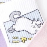 Kawaii Pixel Cat Cozy Socks W7 35-38 Shoptery