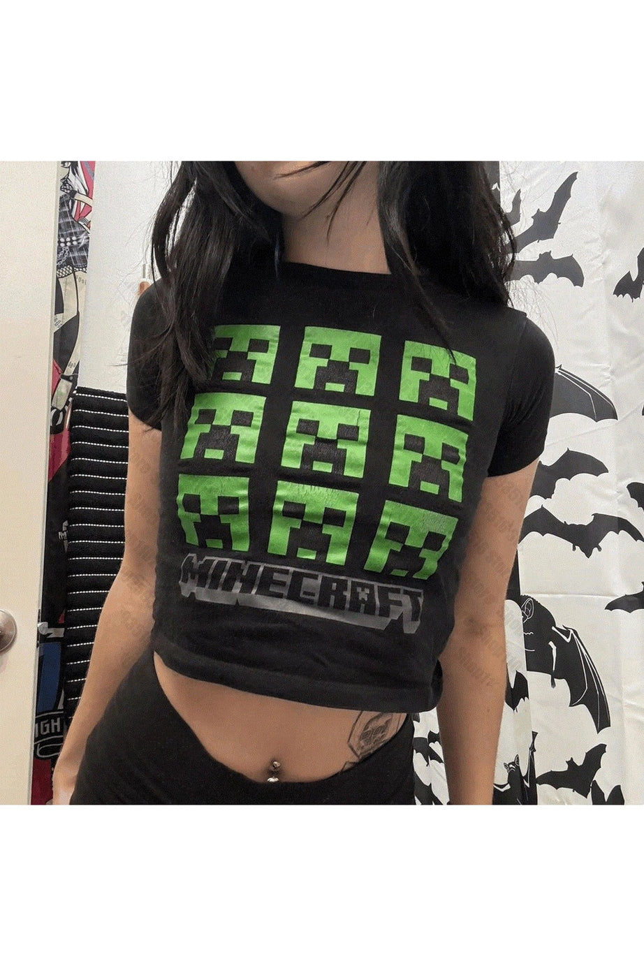 Pixel Creeper Crop Top - 