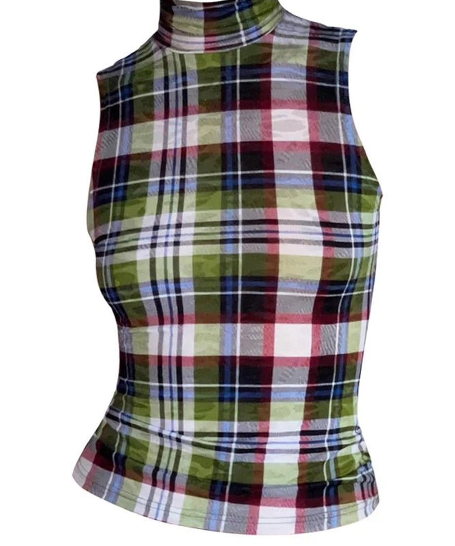 Plaid Harajuku Crop Top - Crop Tops