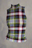 Retro Plaid Crop Top Green Shoptery