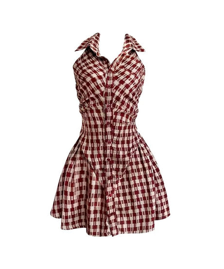 Plaid Mini Birthday Dress -