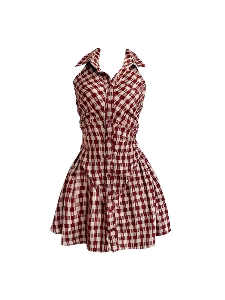 Plaid Mini Birthday Dress -