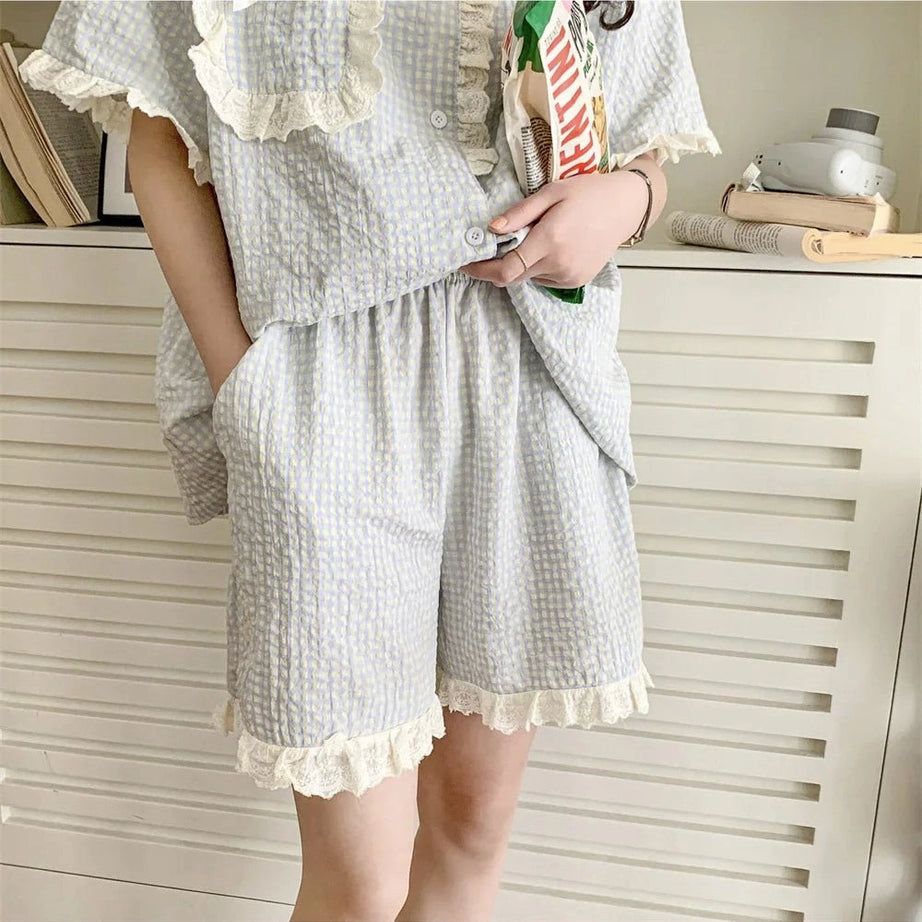 Coquette Plaid Pajamas Set Shoptery