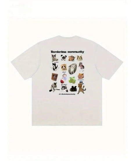 Playful Pet Print T - Shirt - T - Shirts