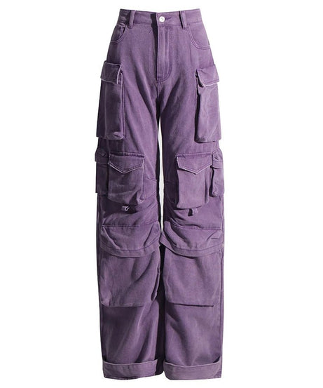 Plum Surge Pocket Pants - Pants