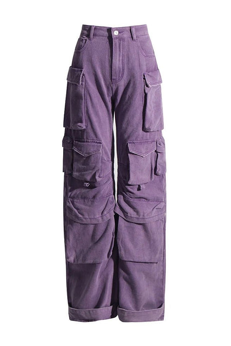 Plum Surge Pocket Pants - Pants