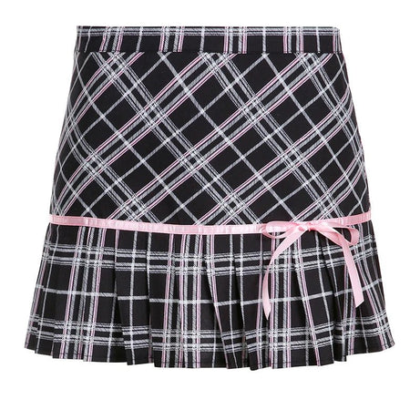 Preppy Plaid Pleated Skirt -
