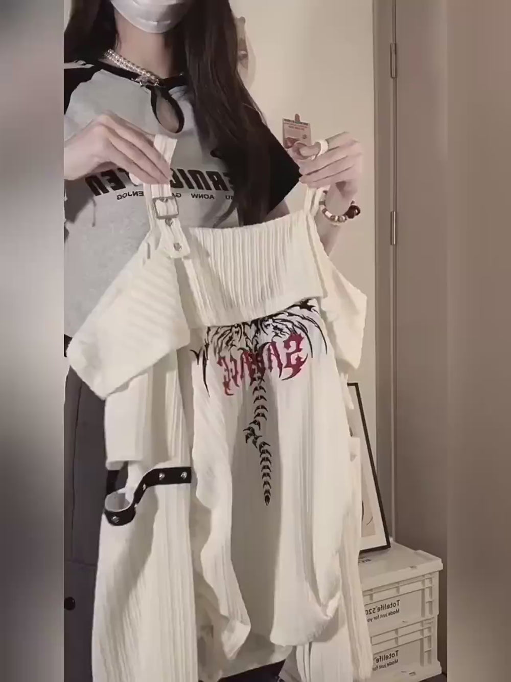 Alt Gothic Serpent Two-Piece Outfit Set