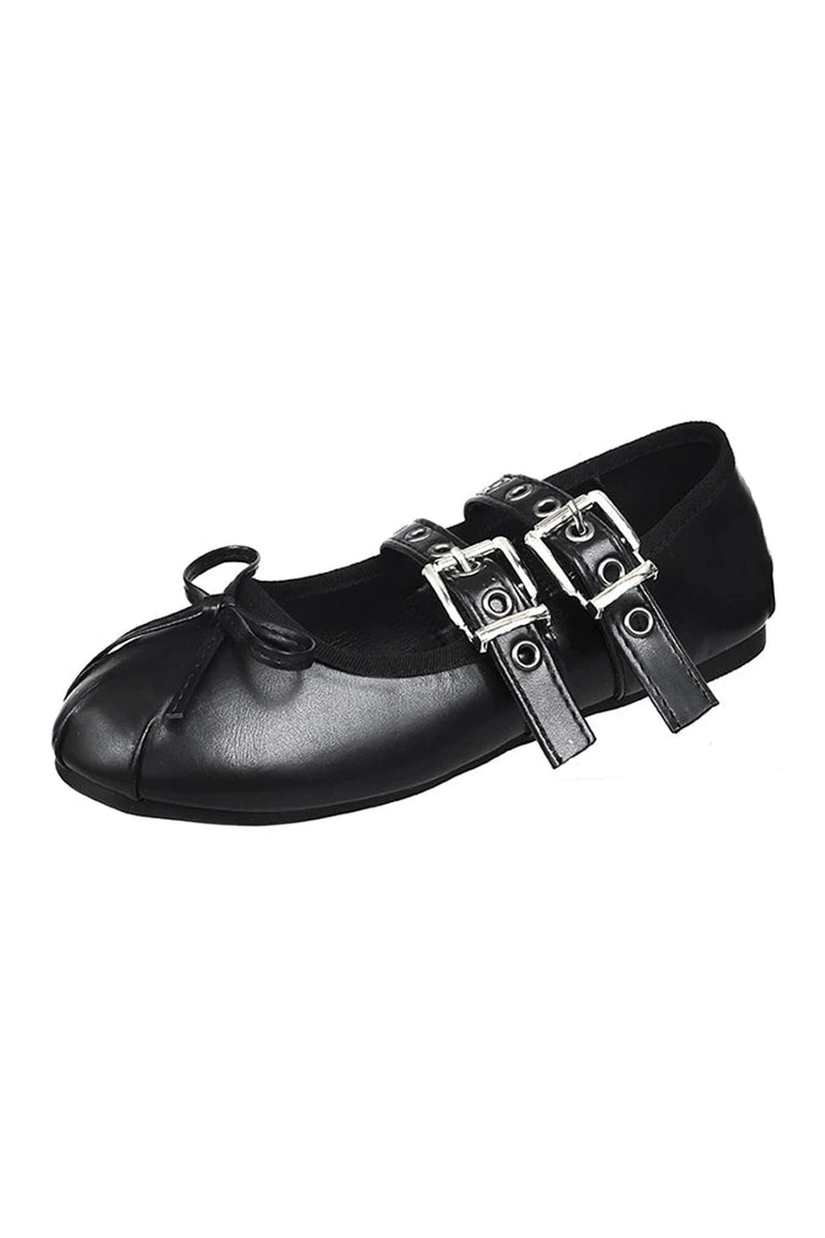 Punk Double Buckle Mary Janes Shoes - Shoes