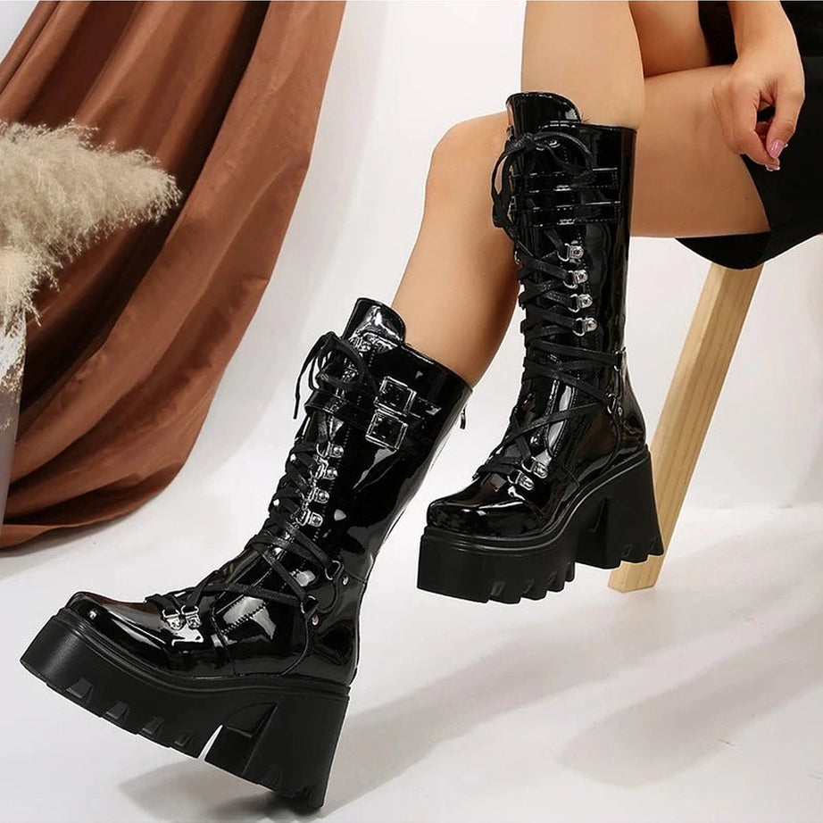 Alt Punk Motorcycle Boots Shoptery