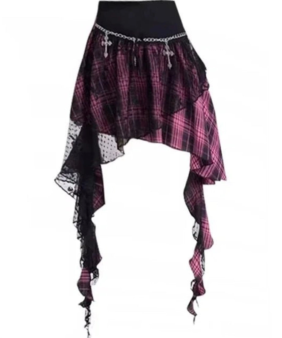 Punk Princess Asymmetrical Skirt - Skirts