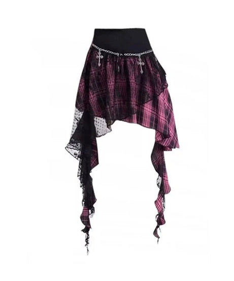 Punk Princess Asymmetrical Skirt - Skirts