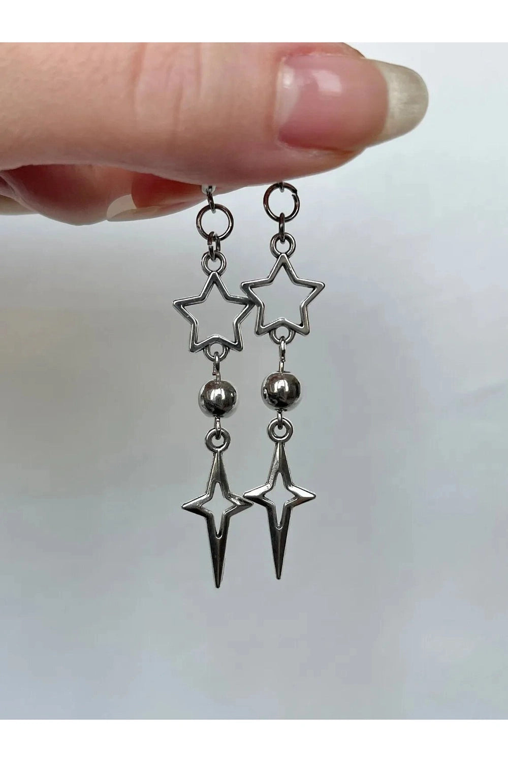 Punk Star Pendant Earhook Earrings Shoptery