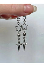 Punk Star Pendant Earhook Earrings Shoptery