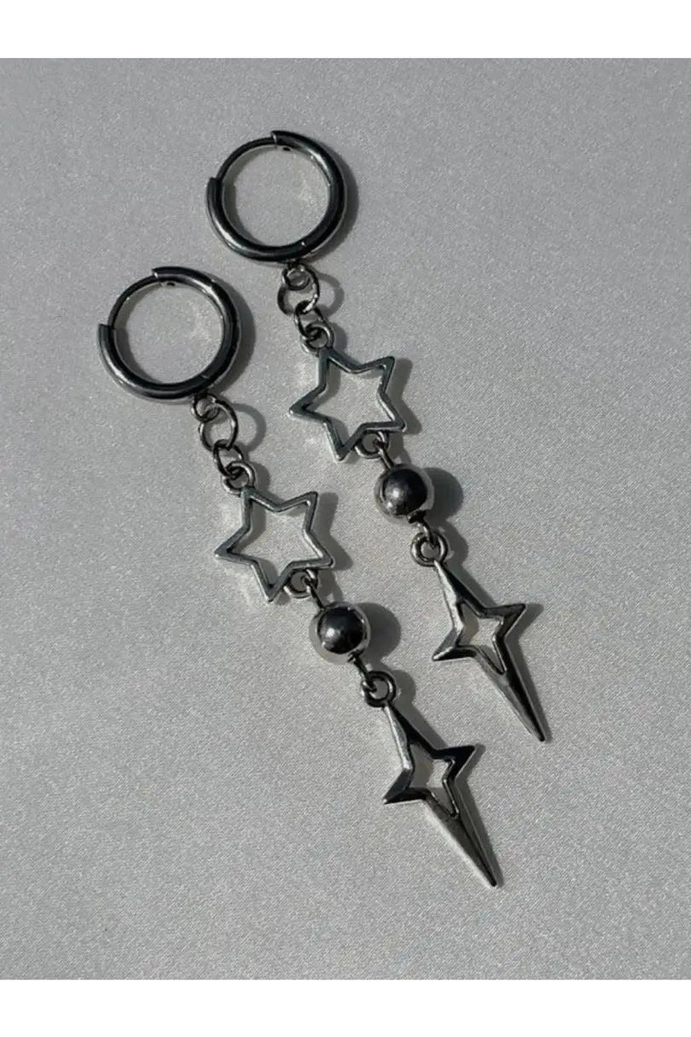 Punk Star Pendant Earhook Earrings Shoptery