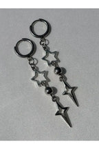 Punk Star Pendant Earhook Earrings Shoptery