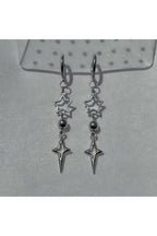 Punk Star Pendant Earhook Earrings Shoptery