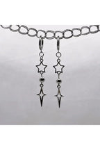 Punk Star Pendant Earhook Earrings Shoptery