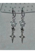 Punk Star Pendant Earhook Earrings Shoptery