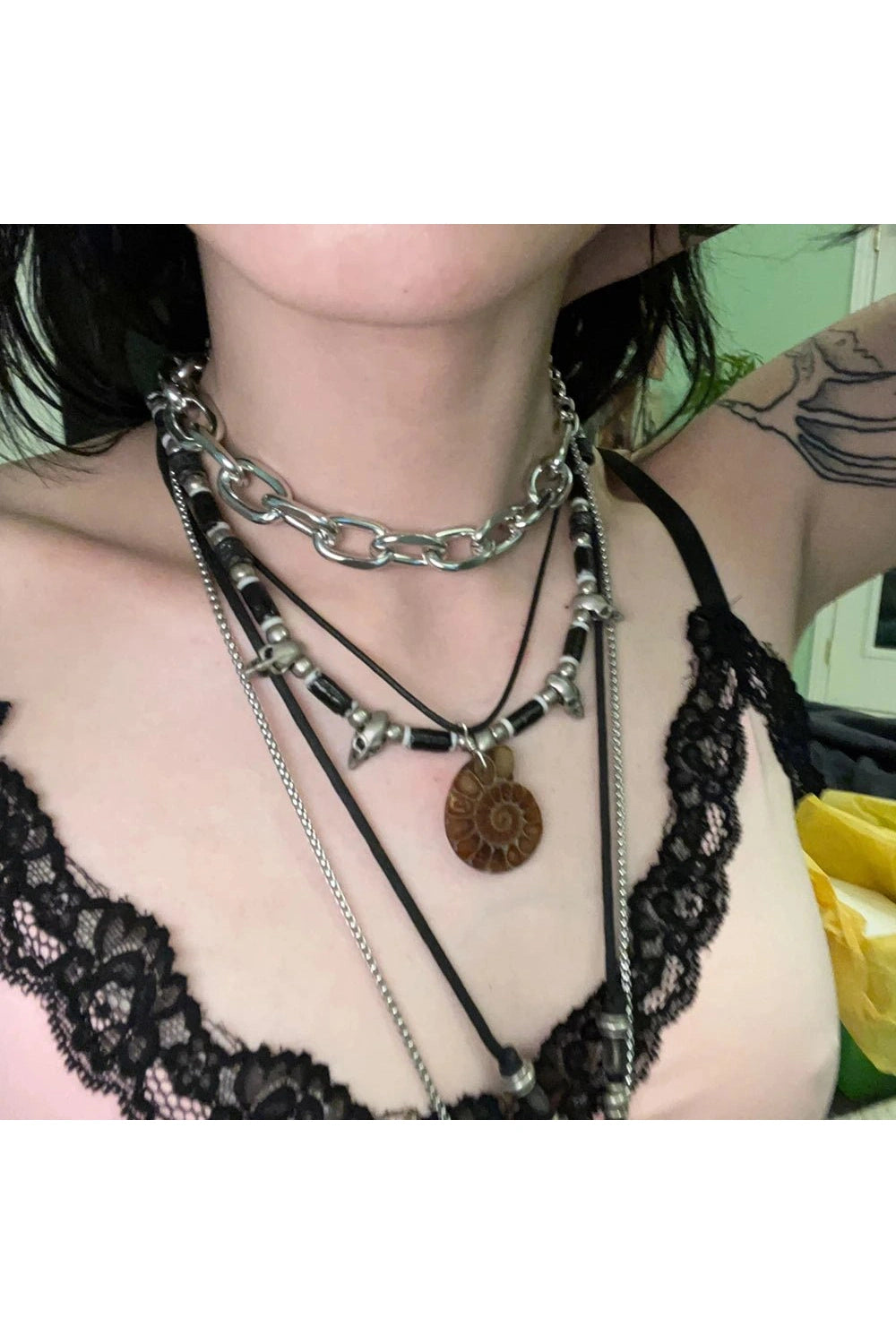 Edgy Punk Thick Chain Choker Shoptery