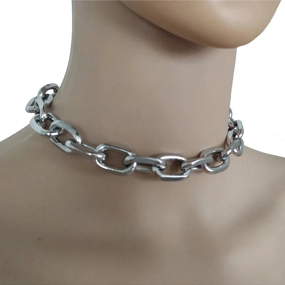Edgy Punk Thick Chain Choker Shoptery