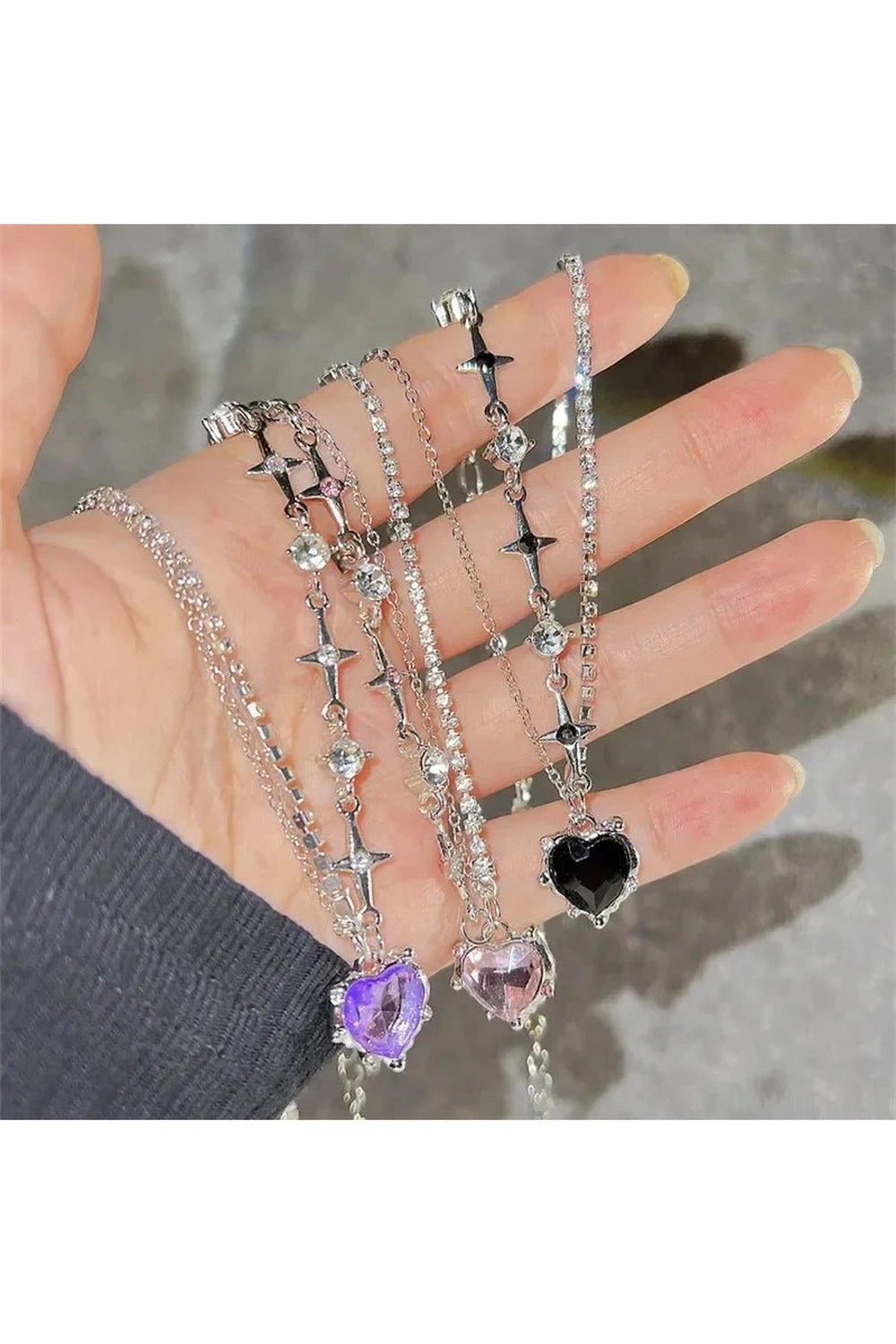 Purple Heart Pendant Necklace Shoptery