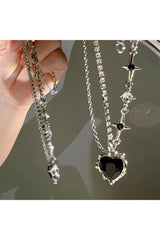 Purple Heart Pendant Necklace Shoptery