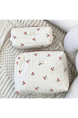 Coquette Quilted Cherry Travel Bag Shoptery
