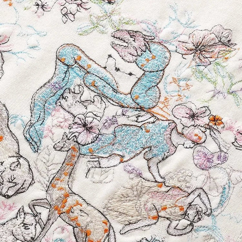 Retro Embroidery Knit Pullover Shoptery