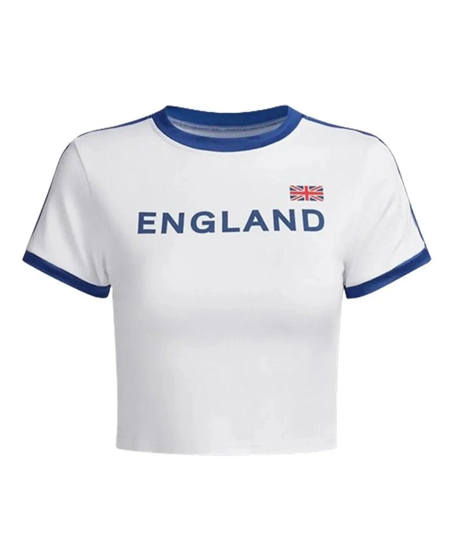 Retro England Ringer Top - Shirts & Tops