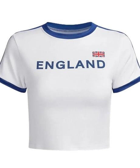 Retro England Ringer Top - Shirts & Tops