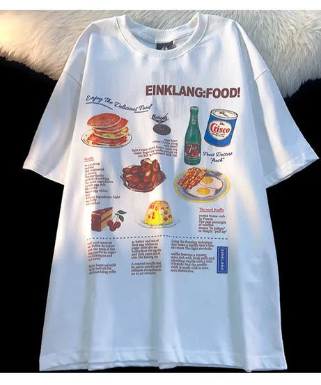 Retro Food Anime T-Shirt -