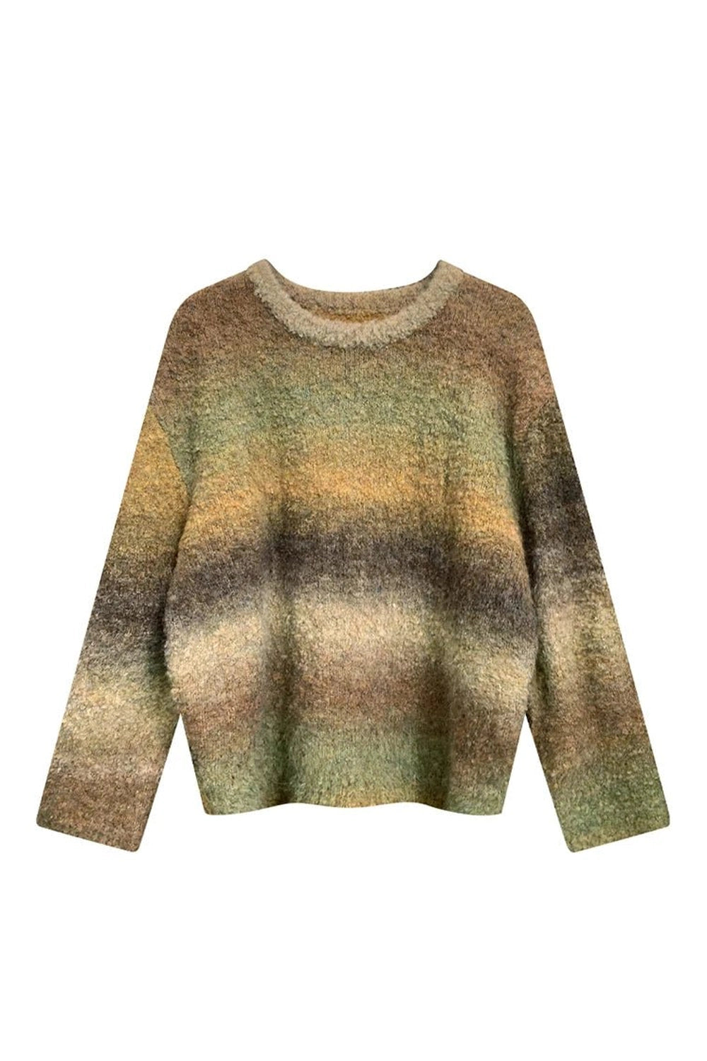 Retro Gradient Knit Sweater - Sweaters