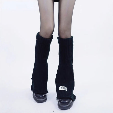 Alt Edgy Knit Leg Warmers style 2 black Free Size Shoptery