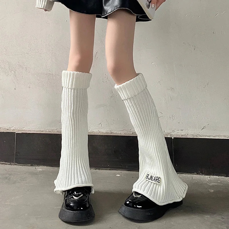 Alt Edgy Knit Leg Warmers style 2 white Free Size Shoptery