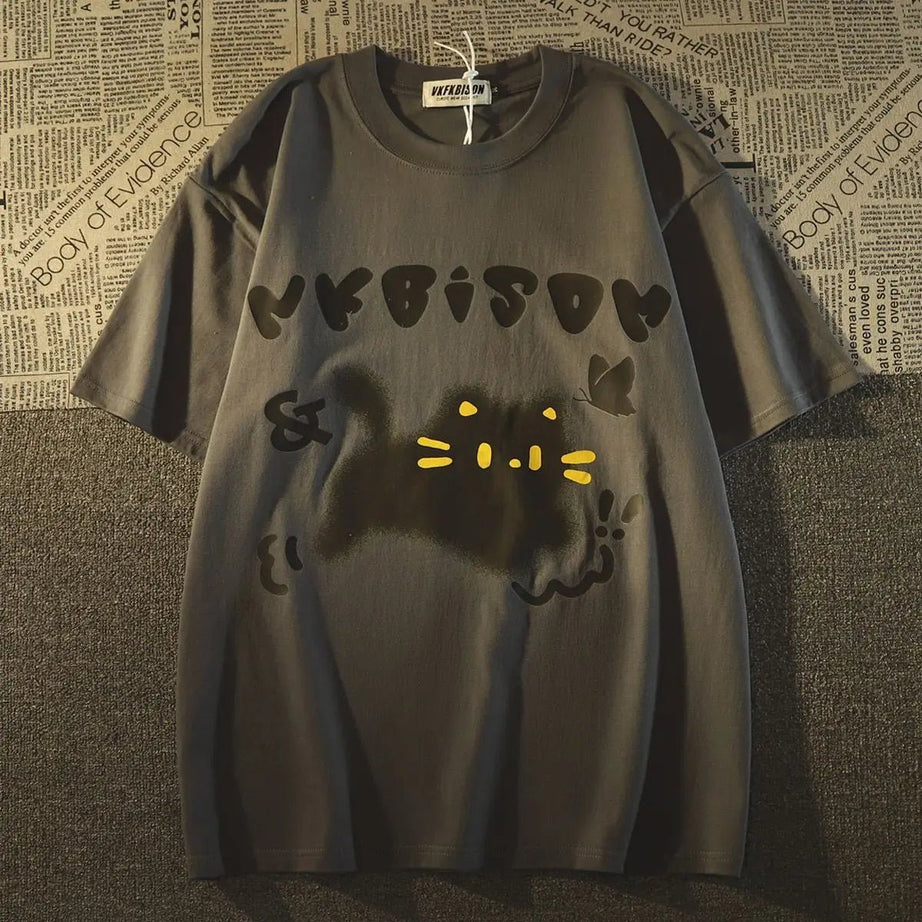 Retro Kitten Pattern t-shirt -