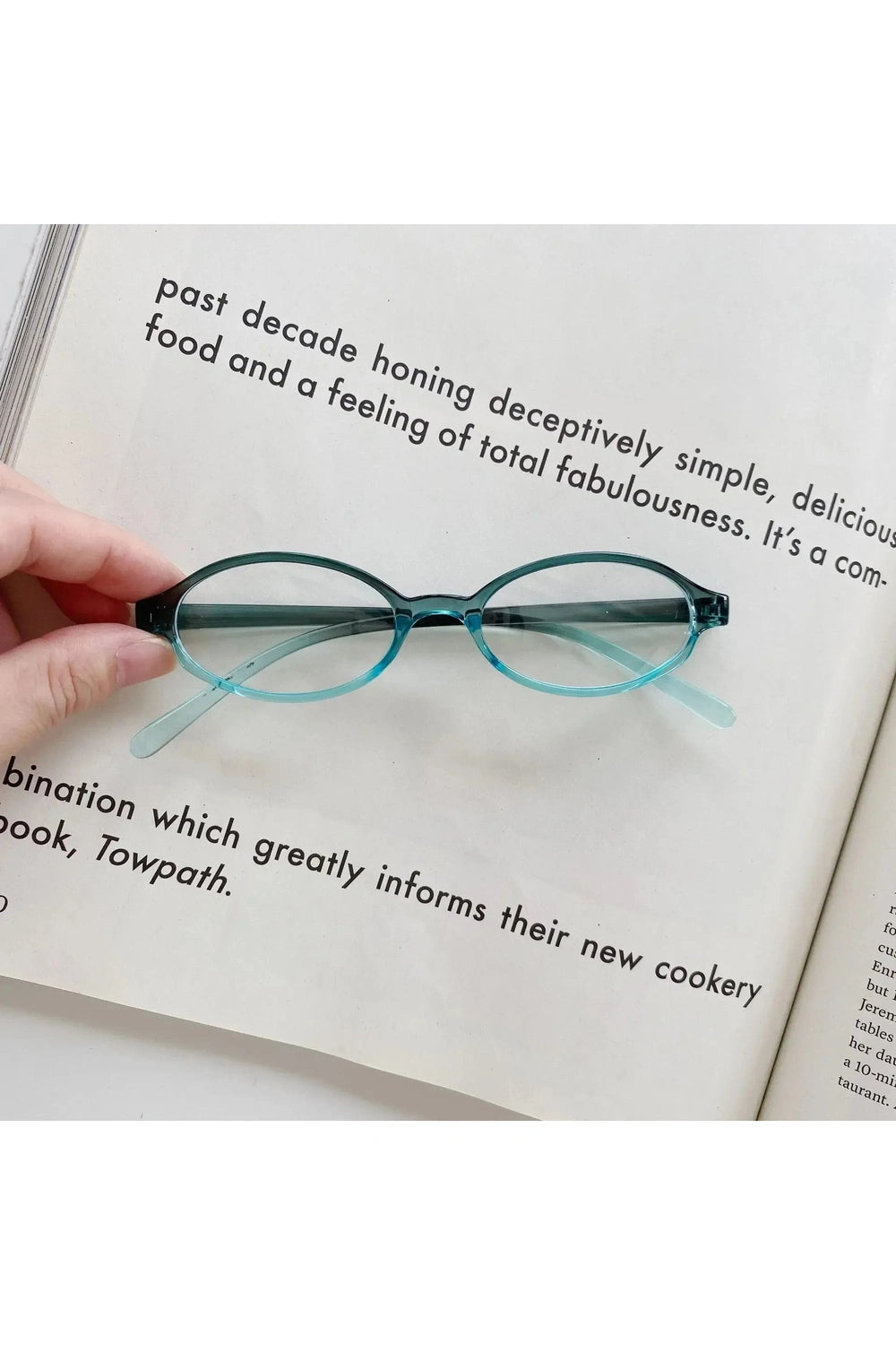 Retro Oval Blue Light Glasses green Shoptery