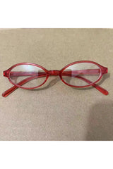 Retro Oval Blue Light Glasses Red Shoptery
