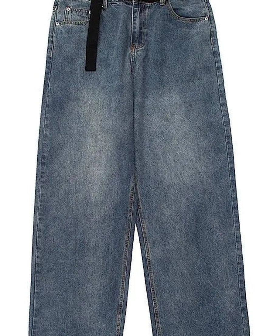 Retro Oversized Denim Jeans - Jeans