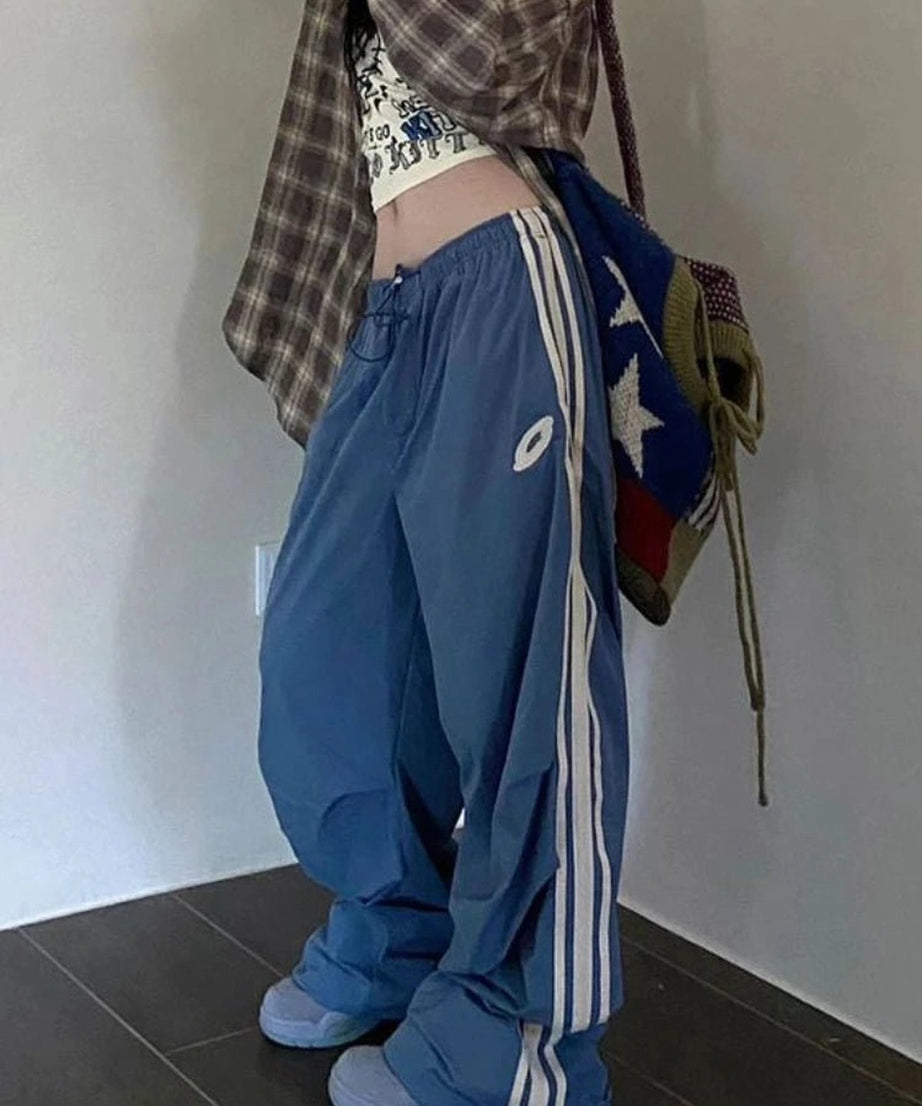 Retro Striped Track Pants - Pants