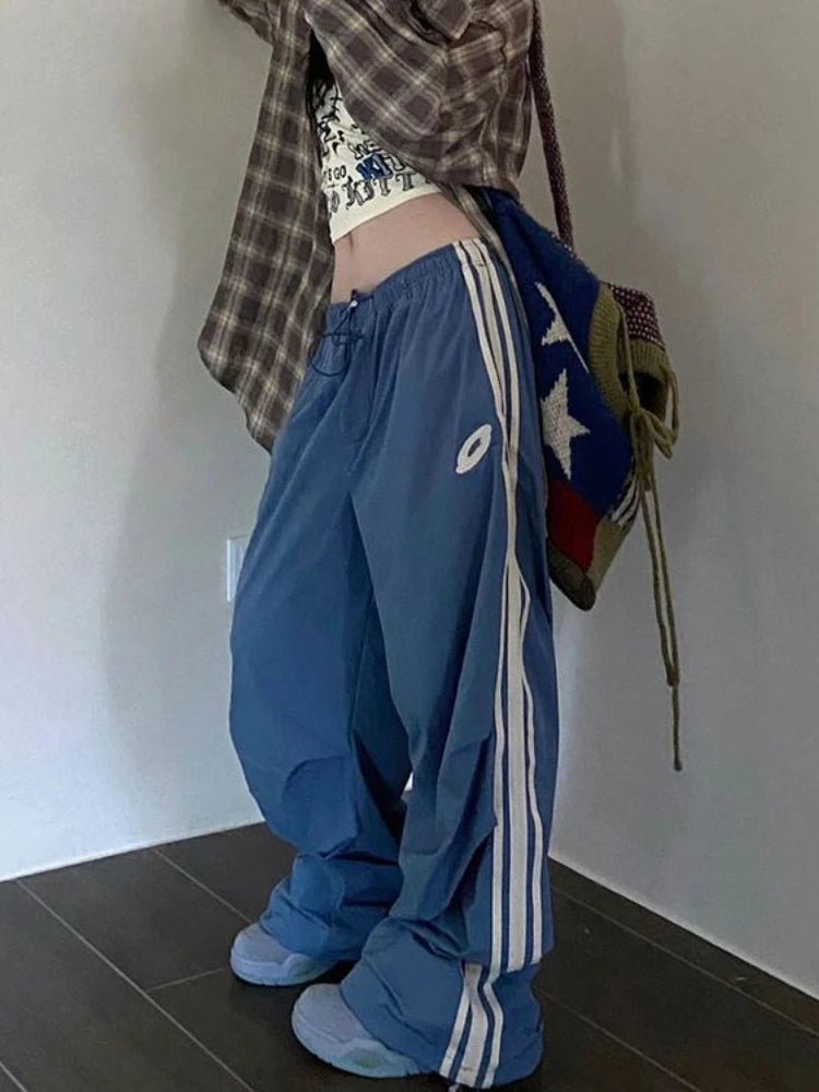 Retro Striped Track Pants - Pants