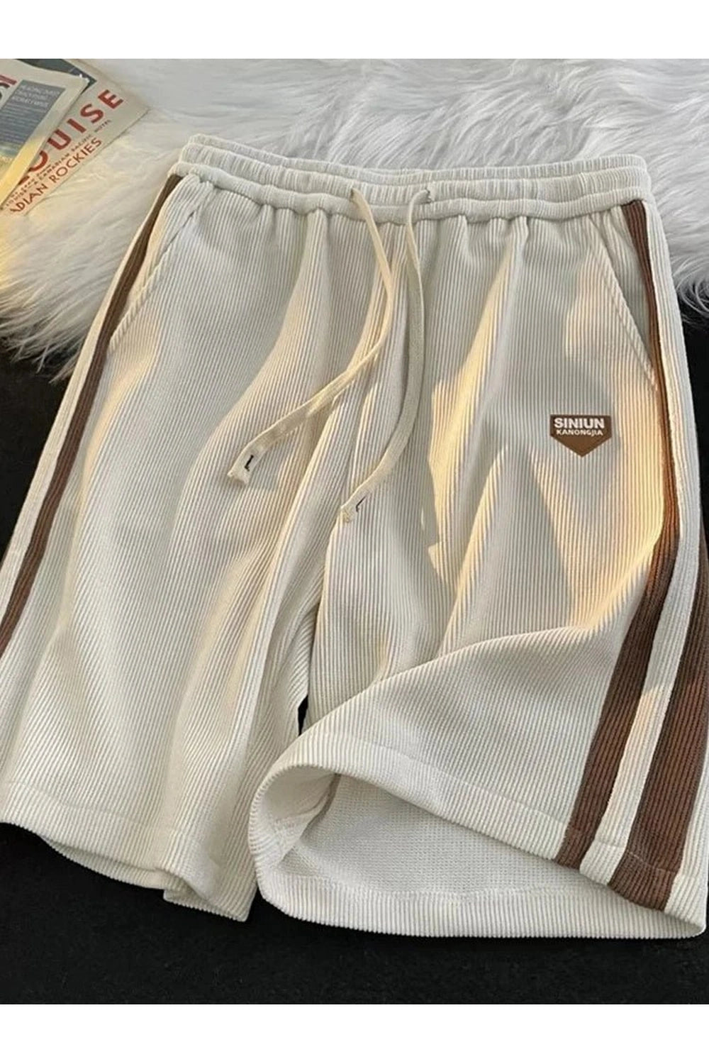 Retro Y2K Casual Shorts apricot Shoptery