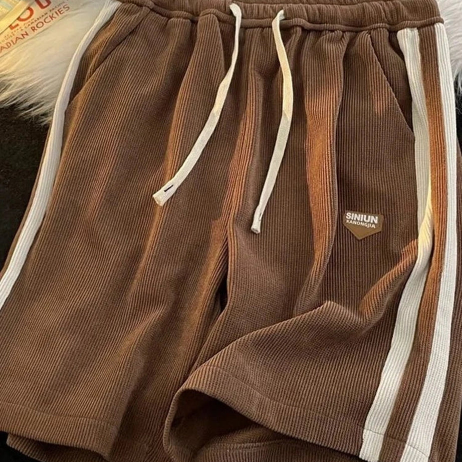 Retro Y2K Casual Shorts Brown Shoptery