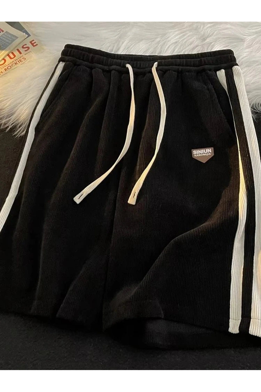 Retro Y2K Casual Shorts Black Shoptery