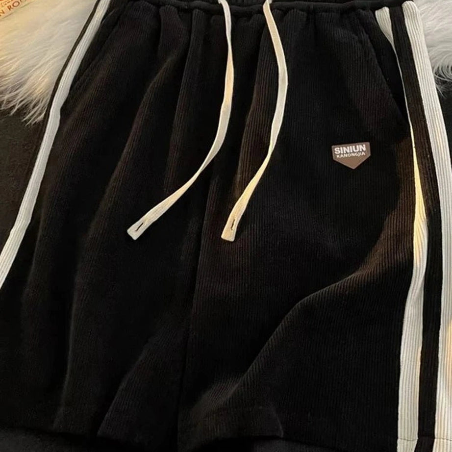 Retro Y2K Casual Shorts Black Shoptery