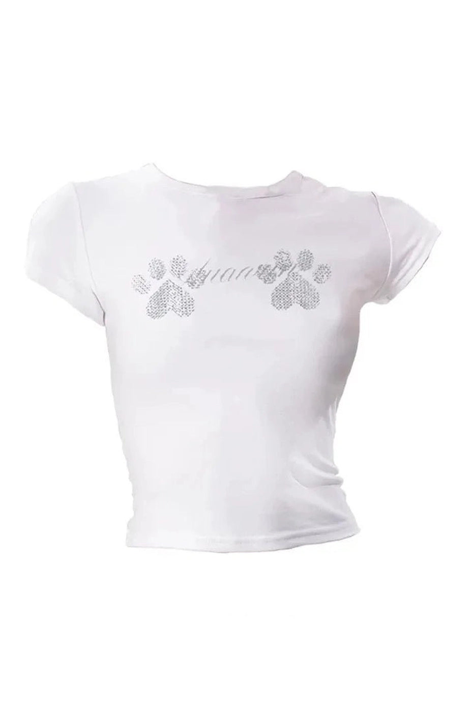 Rhinestone Paw Print Baby Top - Shirts & Tops