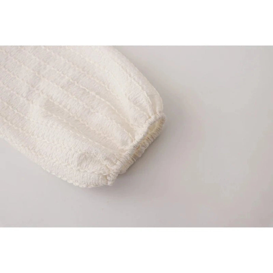 Coquette Ribbon Charm Cropped Blouse Shoptery