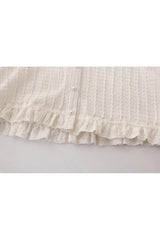 Coquette Ribbon Charm Cropped Blouse Shoptery