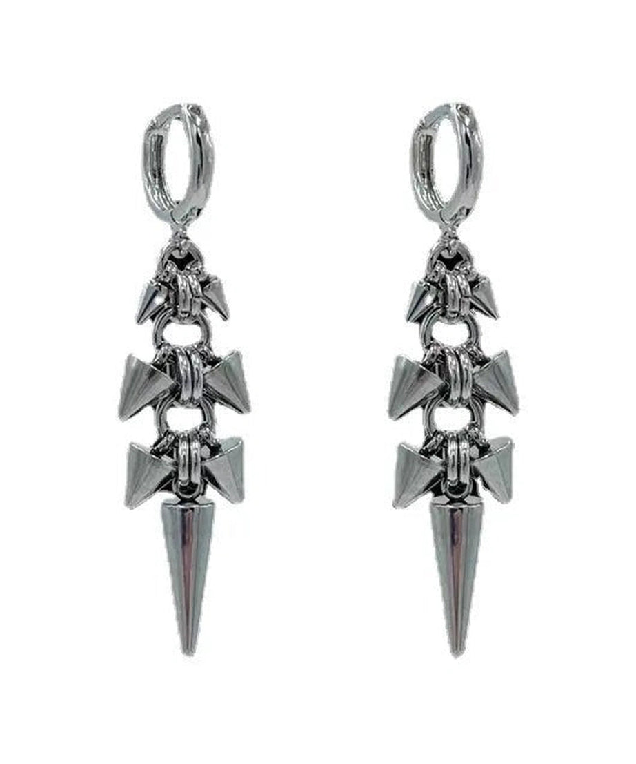 Rivets Pendant Hoop Earrings - Earrings