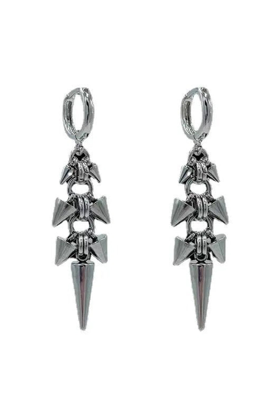 Rivets Pendant Hoop Earrings - Earrings